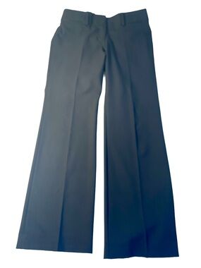 LOFT Marisa Trouser Pants Black Wide Leg Petite 4P Career Stretch